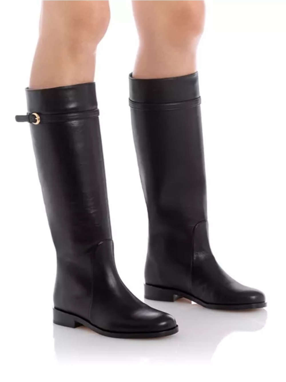 STAUD Black Over-the-Knee Leather Riding Boots